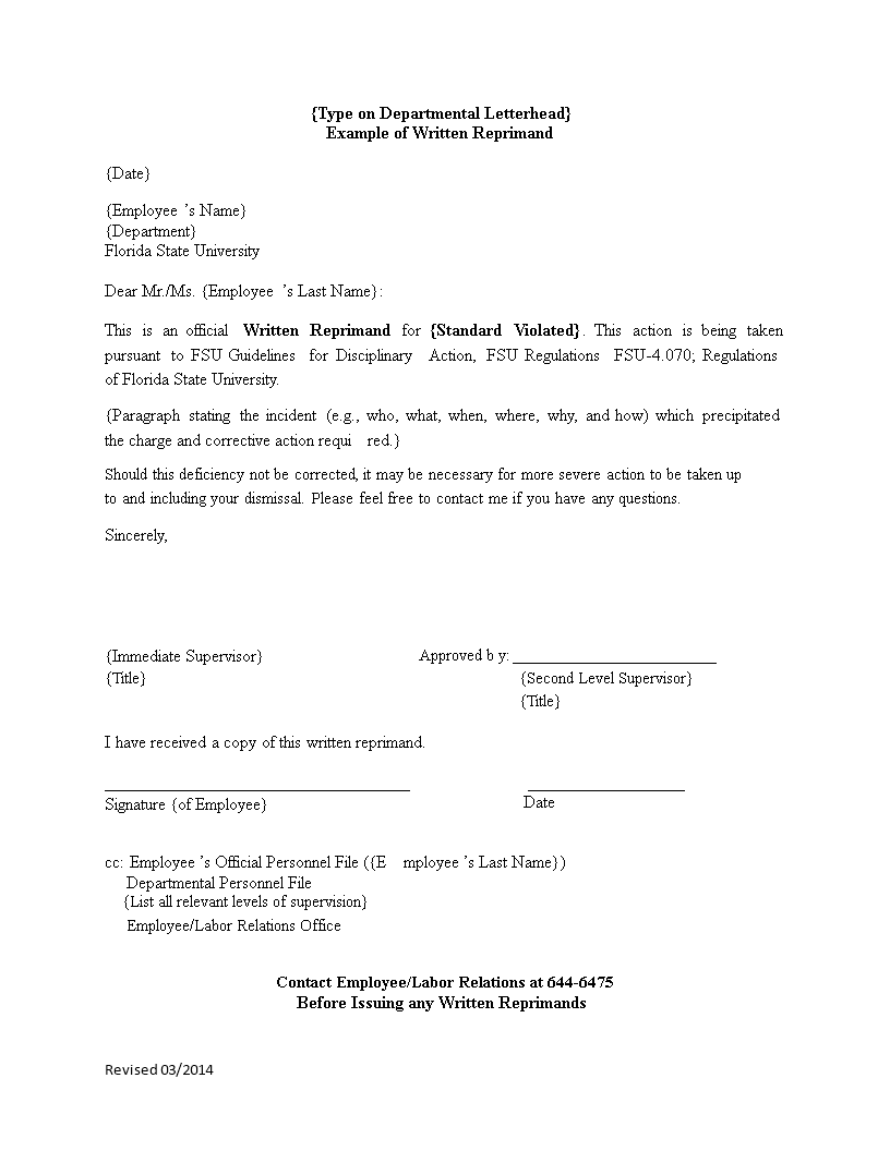 Employee Reprimand Take Action With A Written Letter Of Reprimand employee-reprimand-take-action-with-a-written-letter-of-reprimand