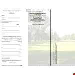 Design Professional Pamphlet Templates for Golf Tournaments | Awards & Sponsor example document template