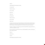 Employment Rejection example document template