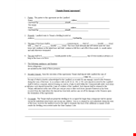 Download Sample Rental Agreement Template in PDF - Landlord, Lease, Tenant & Premises example document template