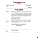 Product Data - GacoRoof Coats | Comprehensive Information for Roof Coatings example document template 