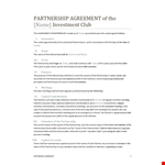 Create a Powerful Partnership with Our Partnership Agreement Template example document template