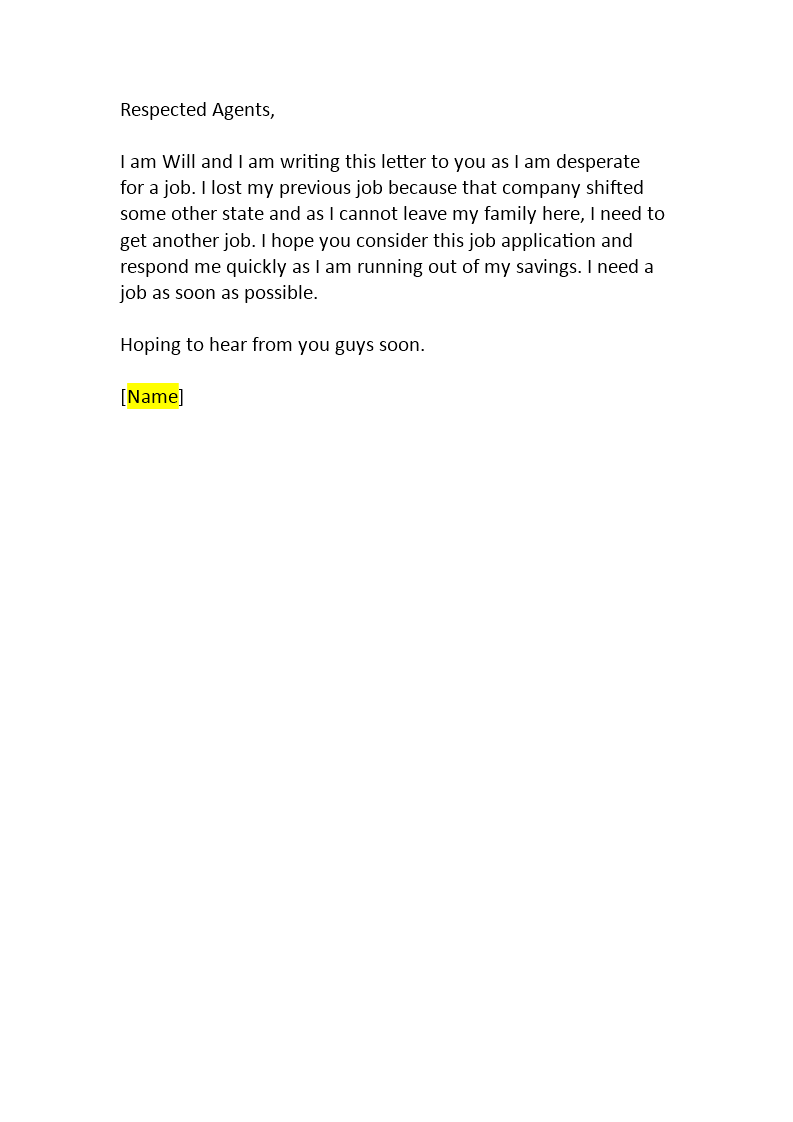 application for a general laborer in any company