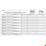 Get the Best Open House Showing Sign In Sheet Template Here example document template