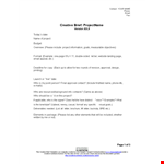 Creative Brief Template | Streamline Your Projects with Email Support example document template