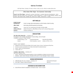 Film Industry Intern Resume example document template