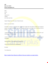 Resignation Letter Due To Health Reasons