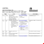 June Month Work Group Agenda example document template