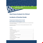 Root Cause Analysis Template - Event Report & Review example document template