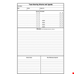 Team Meeting example document template