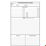 Team Meeting example document template 
