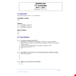 Create an Effective Work Plan with Our Template | Labor Committee example document template