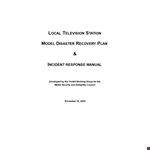 Disaster Recovery Plan Template - Ensure Personnel Safety & Rapid Emergency Recovery example document template