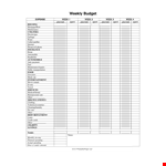 Printable Weekly Budget Template | Track Maintenance, Planned and Spent Expenses | Download Now example document template