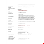 Academic Resume Template for Medical Professionals | DayJob example document template