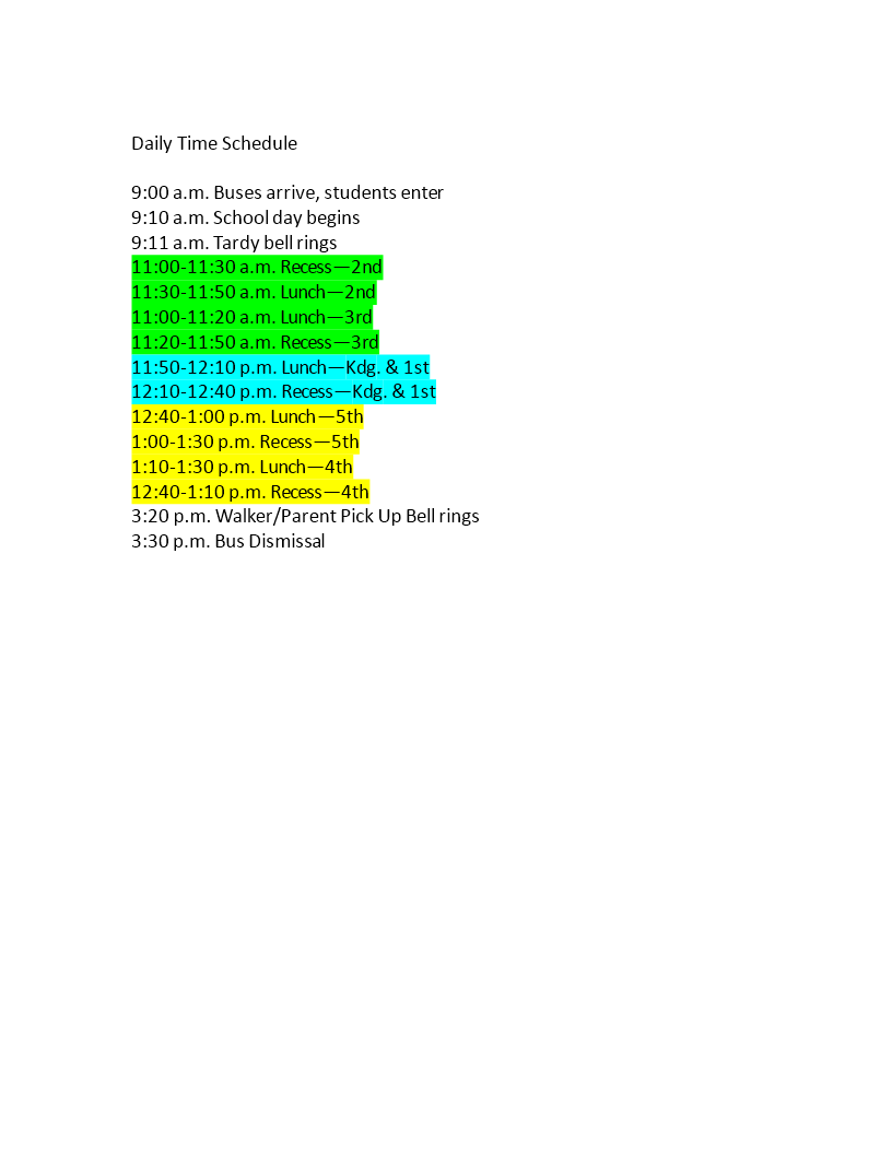 Daily Time Schedule Template Word Daily Time Schedule Template Word