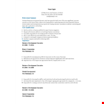 Software Business Development Executive Resume example document template