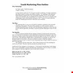 Marketing Youth Plan Outline example document template