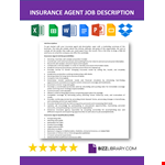 Insurance Agent Job Description example document template