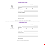 Donation Receipt Template example document template
