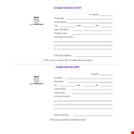 Donation Receipt Template example document template 