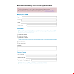 Leave Application Request Email Template example document template