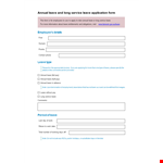 Leave Application Request Email Template example document template 