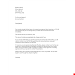 Effective Collection Letter Template for Account Debtor | Invoice Number Included example document template