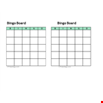 Create Bingo Cards for Free | Printable Bingo Card Template | Customizable Bingo Board example document template 