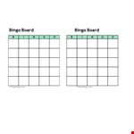 Create Bingo Cards for Free | Printable Bingo Card Template | Customizable Bingo Board example document template