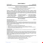 Sales Operations Manager Resume example document template