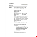 Professional Engineer example document template