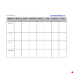 Nanny Weekly Meal Plan Ideas | GA Dream Nannies example document template