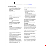 Customize and Edit the Deal Memo Template for Your Needs example document template