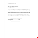Proof of Funds Letter Template - Contact Us to Confirm Available Funds example document template