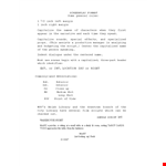 Free Screenplay Template for Hollywood-Worthy Scripts example document template