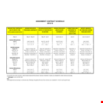 Contract Assignment Schedule example document template