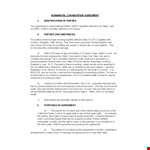Non Marital Cohabitation Agreement Template - Protect Your Agreement, Property, and Parties example document template