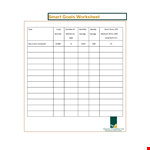 Effective Smart Goals Template for Savings example document template
