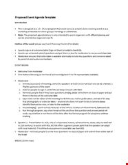 Formal Event Agenda Template Questions Moderator Formal Event Agenda Template Questions Moderator