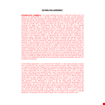 Distribution Agreement Template | Create Project Agreement with Distributors example document template