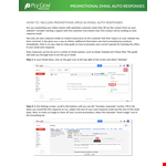Automated Promotional Email Response: Personalized Solutions for Efficient Email Marketing example document template 