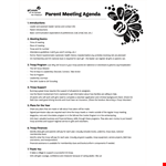 Parent Meeting Agenda In Pdf example document template