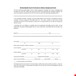 Church Background Check: Authorize and Conduct Comprehensive Background Checks | Binkley Church example document template