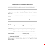 Church Background Check: Authorize and Conduct Comprehensive Background Checks | Binkley Church example document template 