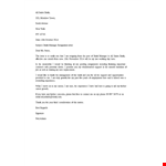 Official Bank Manager Resignation Letter example document template