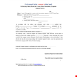 Internship Relieving Letter from the Company example document template 