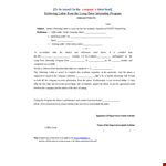 Internship Relieving Letter from the Company example document template