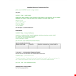 Effective Communication Plan Template for Public Guidance and Safety example document template