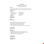 Contract Cv Template example document template